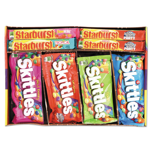 Wrigley's® Skittles & Starburst Fruity Candy Variety Box, Assorted, 30 Single Packs