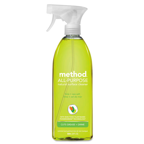 Method® All Surface Cleaner, Lime & Sea Salt, 28 oz Bottle, 8/Carton