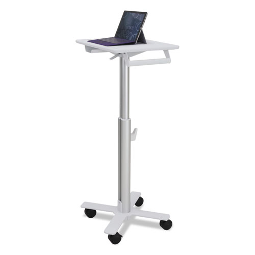 STYLEVIEW 10 S-TABLET CART FOR MS SURFACE, 19W X 19D X 33 TO 48H, WHITE/ALUMINUM