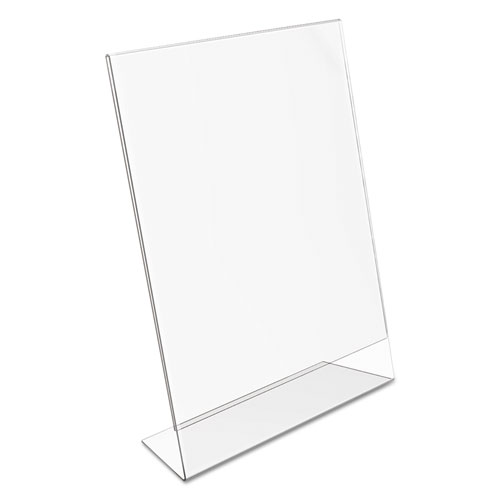 Classic Image Slanted Sign Holder, Portrait, 8.5 x 11 Insert, Clear