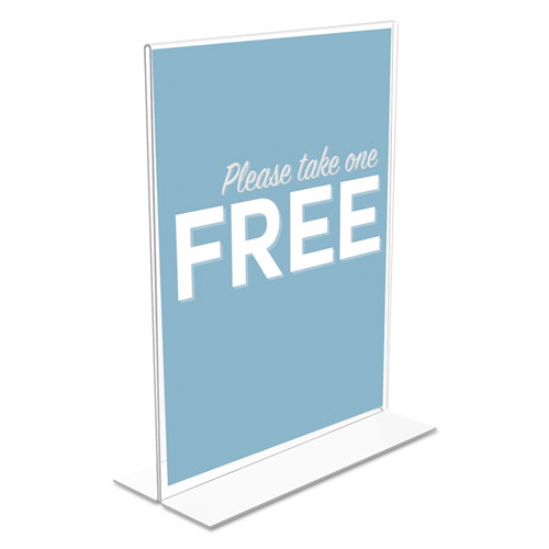 deflecto® Classic Image Double-Sided Sign Holder, 11 x 8.5 Insert, Clear