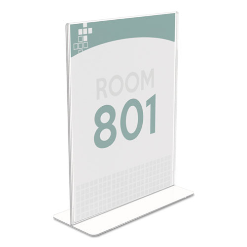 Superior Image Double Sided Sign Holder, 8 1/2 x 11 Insert, Clear