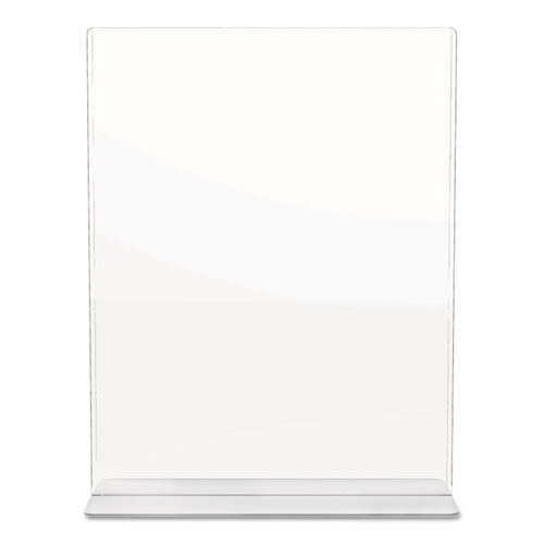 Superior Image Double Sided Sign Holder, 8.5 x 11 Insert, Clear