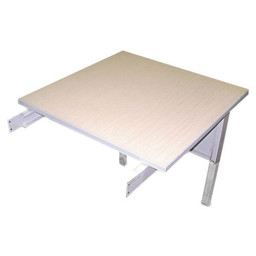 Image of Safco® Mailflow-To-Go Mailroom System Table, Square, 30W X 30D X 29 To 36H, Pebble Gray