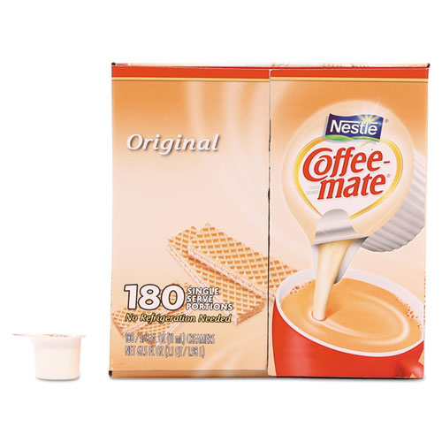 Image of Coffee Mate® Liquid Coffee Creamer, Original, 0.38 Oz Mini Cups, 180/Carton