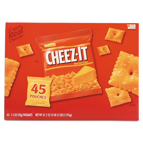 Image of Cheez-it Crackers, Original, 1.5 oz Pack, 45 Packs/Carton