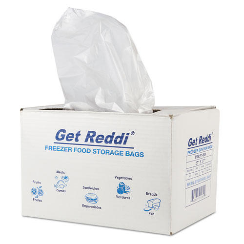 Image of Get Reddi Freezer Food Storage Bags, 0.5 mil, 27" x 37", Natural, 200/Carton