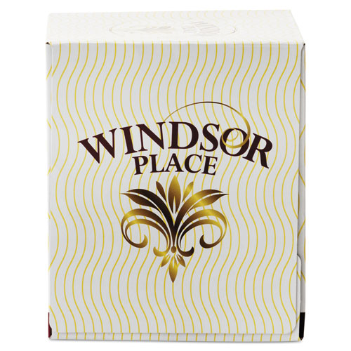 WINDSOR PLACE CUBE FACIAL TISSUE, 2-PLY, WHITE, 85 SHEETS/BOX, 30 BOXES/CARTON