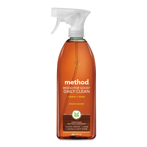 Method® Wood for Good Daily Clean, 28 oz Spray Bottle, 8/Carton