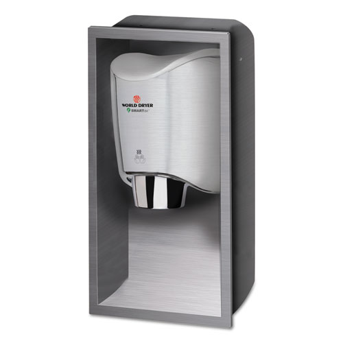 WORLD DRYER® SMARTdri Hand Dryer Recess Kit, 15 x 4 x 25, Stainless Steel