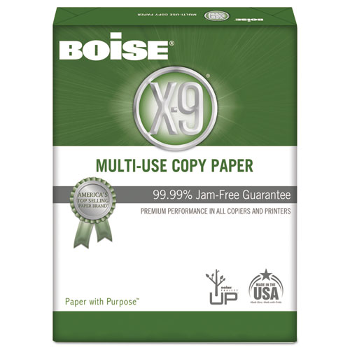 Boise® X-9 Multi-Use 3-Hole Copy Paper, 92 Bright, 20lb, 8-1/2 x 11, White, 5000/Carton