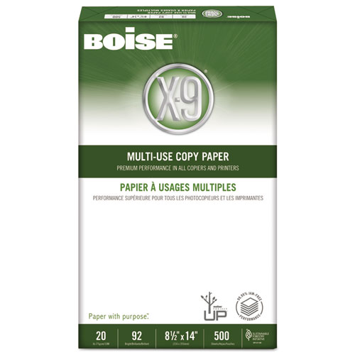 X-9 Multi-Use Copy Paper, 92 Bright, 20lb, 8-1/2 x 14, White, 5000