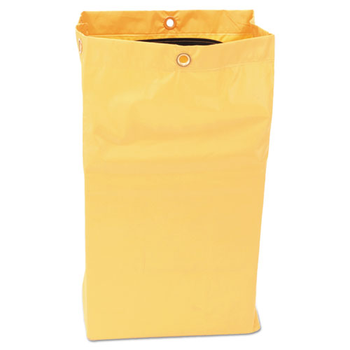 Zippered Vinyl Cleaning Cart Bag, 24 gal, , 17.25" x 30.5", Yellow