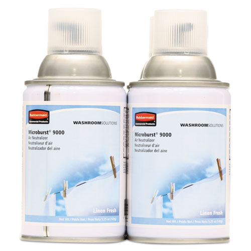 TC Microburst 9000 Air Freshener Refill, Linen Fresh, 5.3 oz Aerosol, 4/Carton