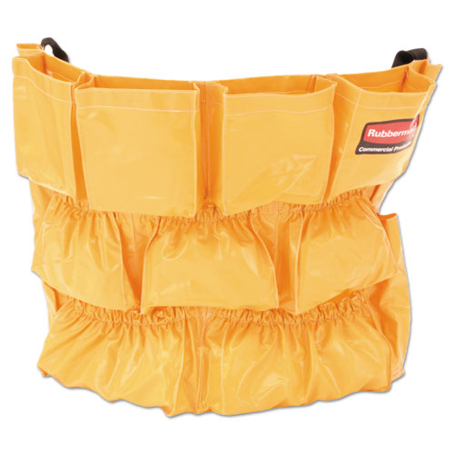 Rubbermaid® Commercial Brute Caddy Bag, 12 Compartments, Yellow