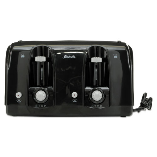 Extra Wide Slot Toaster, 4-Slice, 11 3/4 x 13 3/8 x 8 1/4, Black