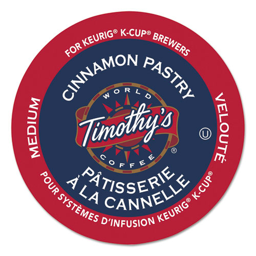 Timothy's World Coffee Cinnamon Pastry Coffee K-Cups, 24/Box