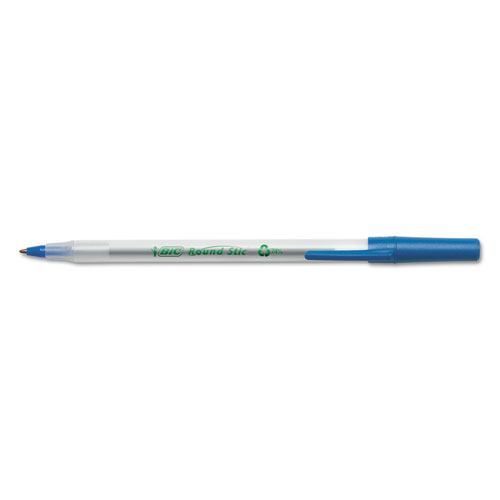 BIC® Ecolutions Round Stic Ballpoint Pen, Black Ink, 1mm, Medium, 50/Pack