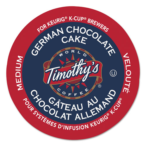 Timothy's World Coffee German Chocolate Cake Coffee K-Cups, 24/Box
