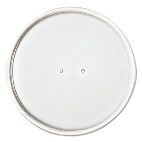 SOLO® Paper Lids for Food Containers, For 16 oz Containers, Vented, 3.9" Diameter x 0.9"h, White, 25/Bag, 20 Bags/Carton