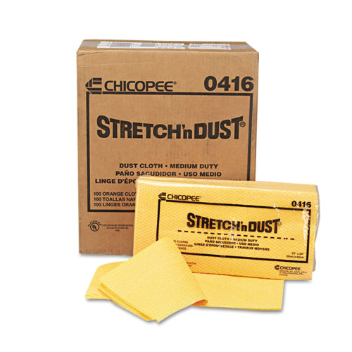 Image of Chix® Stretch 'N Dust Cloths, 23.25 X 24, Orange/Yellow, 20/Bag, 5 Bags/Carton