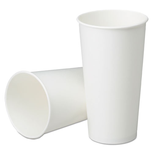 7350016457875, SKILCRAFT, Disposable Paper Cups for Cold Beverages, 21 oz, White, 1,000/Box