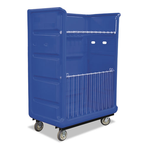 Bulk Transport Turnabout Truck with Locking Casters, Plastic, 28" x 61" x 68.5", Blue