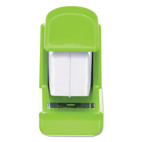 Image of InJoy Spring-Powered Compact Stapler, 20-Sheet Capacity, Green