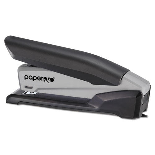 EcoStapler Spring-Powered Desktop Stapler, 20-Sheet Capacity, Black/Gray