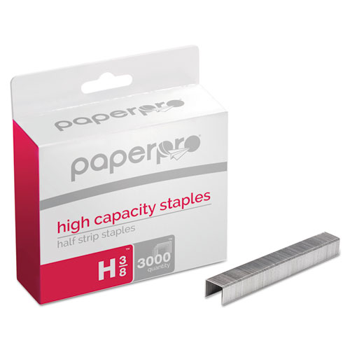 PaperPro® High-Capacity Staples, 3/8" Leg Length, 3000/Box