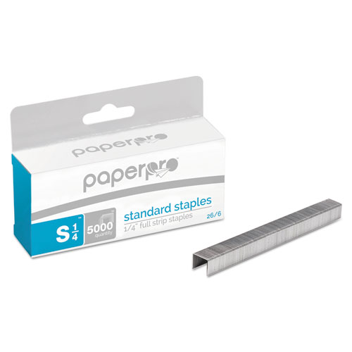 PaperPro® Standard Staples, 1/4" Leg Length, 5000/Box