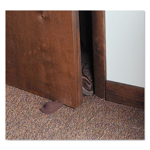 Image of Master Caster® Big Foot Doorstop, No Slip Rubber Wedge, 2.25W X 4.75D X 1.25H, Brown