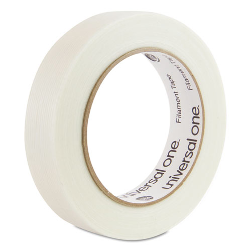 Universal® 350# Premium Filament Tape, 3" Core, 24 mm x 54.8 m, Clear