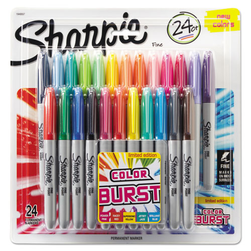 Sharpie® Fine Point Permanent Marker, Assorted Colors, 4/Set