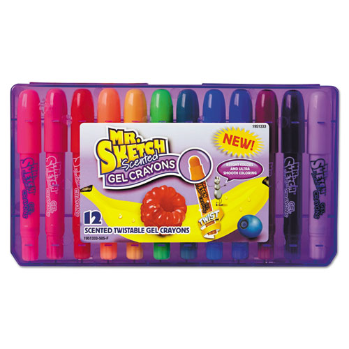 Image of Scented Twistable Gel Crayons, Medium Size, Assorted, 12/Pack