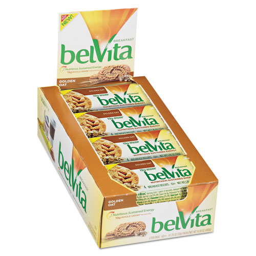 belVita Breakfast Biscuits, 1.76 oz Pack, Golden Oat, 64/Carton