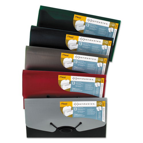 Expandables Expanding File, 13 Sections, Cord/Hook Closure, 1/13-Cut Tabs, Check Size, Randomly Assorted Colors
