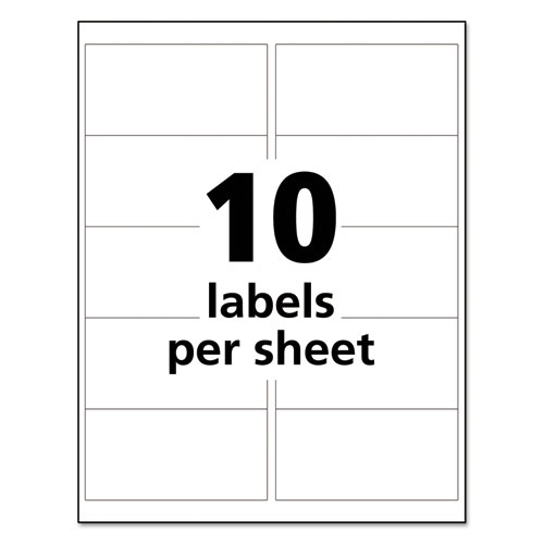 UltraDuty GHS Chemical Waterproof and UV Resistant Labels, 2 x 4, White, 10/Sheet, 50 Sheets/Box