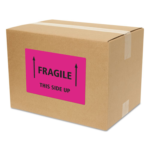 Image of High-Visibility Permanent Laser ID Labels, 5.5 x 8.5, Neon Magenta, 200/Box