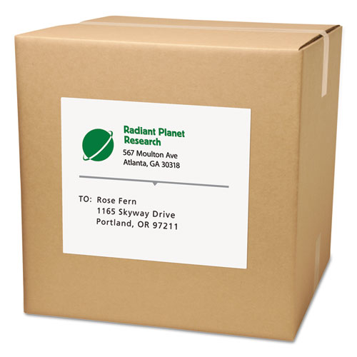 Image of Avery® White Shipping Labels-Bulk Packs, Inkjet/Laser Printers, 8.5 X 11, White, 250/Box