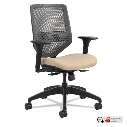 Solve Series ReActiv Back Task Chair HON Black Base Ink Seat/Titanium Back Supports up to 300 lbs. SVR1AILC10TK 