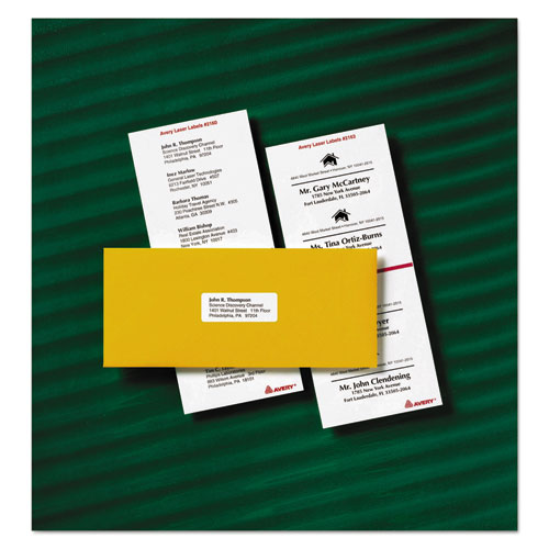 Mini-Sheets Mailing Labels, Inkjet/Laser Printers, 1 x 2.63, White, 8/Sheet, 25 Sheets/Pack