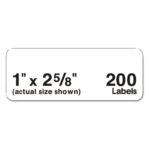 Image of Mini-Sheets Mailing Labels, Inkjet/Laser Printers, 1 x 2.63, White, 8/Sheet, 25 Sheets/Pack