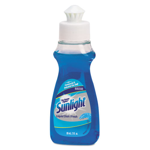 Sunlight® Liquid Dish Detergent, Fresh Scent, 3 oz Bottle, 90/Carton