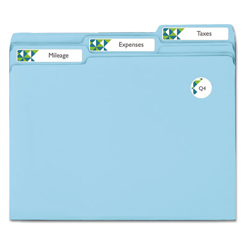 Permanent TrueBlock File Folder Labels with Sure Feed Technology, 0.66 x 3.44, White, 30/Sheet, 25 Sheets/Pack