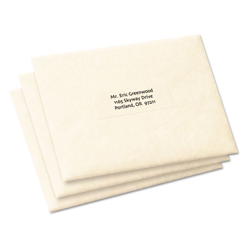 Image of Copier Mailing Labels, Copiers, 1 x 2.81, Clear, 33/Sheet, 70 Sheets/Pack
