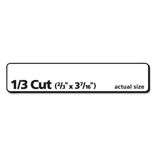 Image of Permanent TrueBlock File Folder Labels with Sure Feed Technology, 0.66 x 3.44, White, 30/Sheet, 25 Sheets/Pack