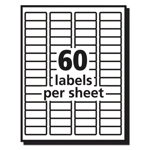 Image of Matte Clear Easy Peel Mailing Labels w/ Sure Feed Technology, Laser Printers, 0.66 x 1.75, Clear, 60/Sheet, 10 Sheets/Pack