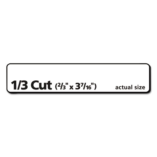 Image of Avery® Permanent Trueblock File Folder Labels With Sure Feed Technology, 0.66 X 3.44, White, 30/Sheet, 50 Sheets/Box
