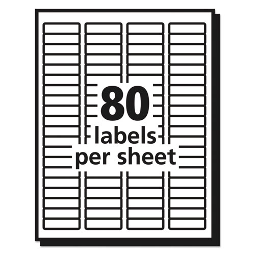 Matte Clear Easy Peel Mailing Labels w/ Sure Feed Technology, Inkjet Printers, 0.5 x 1.75, Clear, 80/Sheet, 10 Sheets/Pack
